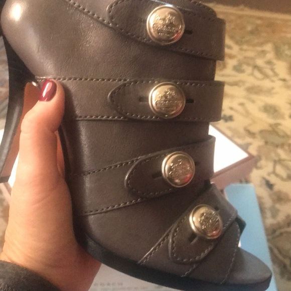Amazing Metallic Gray Coach Bootie - Picture 2 of 8
